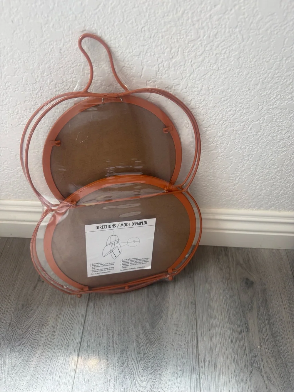 Pumpkin Two-Tier Serving Stand in Orange and Wood, Two-Tier Pumpkin Tray